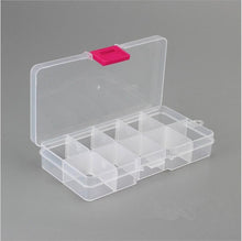 Load image into Gallery viewer, 10 Slots Adjustable Plastic Jewelry Box Storage Case Craft Jewelry Organizer Beads  Jewelry Making Jewelry Organizer Adjustable Storage Box Plastic Compartments Organizer for Jewelry
