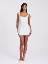 Load image into Gallery viewer, Tais Pearl Beaded Cocoon Shape Sleeveless Mini Dress
