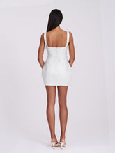 Load image into Gallery viewer, Tais Pearl Beaded Cocoon Shape Sleeveless Mini Dress
