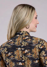 Load image into Gallery viewer, Tin Haul 2565 Cowboy Print (Black) - Women's Western Shirt
