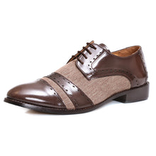 Load image into Gallery viewer, Yuma Leather Textile Derby Style Dress Shoes
