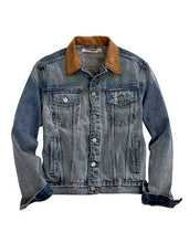 Load image into Gallery viewer, Tin Haul Suede Collar (Light Wash) - Men's Denim Jacket
