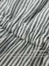 Load image into Gallery viewer, 100% Linen Striped Elastic-Waist Midi Dress ARIA
