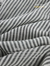 Load image into Gallery viewer, 100% Linen Striped Elastic-Waist Midi Dress ARIA
