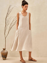 Load image into Gallery viewer, 100% Linen Swing Beach Tank Dress GIANA
