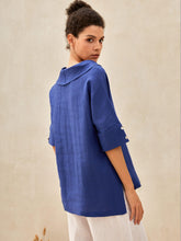 Load image into Gallery viewer, 100% Linen V-Neck Short Sleeve Shirt SIERRA
