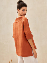 Load image into Gallery viewer, 100% Linen V-Neck Short Sleeve Shirt SIERRA
