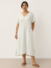 Load image into Gallery viewer, 100% Linen Back-Tied Waist Maxi Dress HANA
