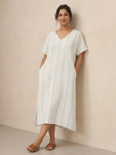 Load image into Gallery viewer, 100% Linen Back-Tied Waist Maxi Dress HANA
