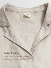 Load image into Gallery viewer, 100% Linen Blazer-Inspired Pullover Top DINA
