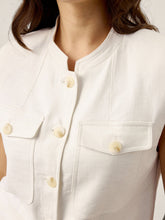 Load image into Gallery viewer, 100% Linen Four-Pocket Tailored Sleeveless Vest COSIMA
