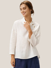 Load image into Gallery viewer, 100% Linen Classic Side Neck Top CORA
