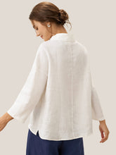Load image into Gallery viewer, 100% Linen Classic Side Neck Top CORA
