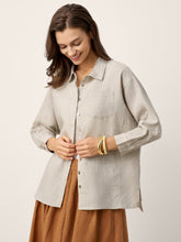 Load image into Gallery viewer, 100% Linen Concealed Placket Patch Pocket Shirt FELICITY
