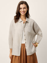 Load image into Gallery viewer, 100% Linen Concealed Placket Patch Pocket Shirt FELICITY
