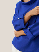 Load image into Gallery viewer, 100% Linen Draped Neck Top HOLLIS

