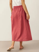 Load image into Gallery viewer, 100% Linen Drawstring Pocket Skirt TESS
