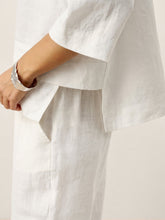Load image into Gallery viewer, 100% Linen Drop Shoulder Asymmetric Layered Hem Overtop VIOLA
