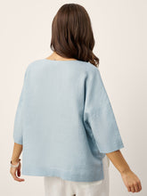 Load image into Gallery viewer, 100% Linen Drop Shoulder Asymmetric Layered Hem Overtop VIOLA
