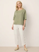 Load image into Gallery viewer, 100% Linen Drop Shoulder Shirred Back High-Low Hem Top LINDSEY
