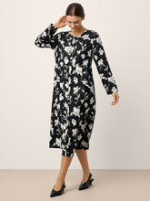 Load image into Gallery viewer, 100% Linen Floral Printed Gathered Maxi Dress ELODIE
