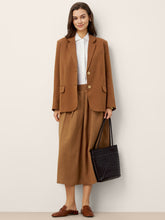 Load image into Gallery viewer, 100% Linen Small Collar Curved Hem Tailored Shirt AVELINE
