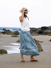 Load image into Gallery viewer, 100% Linen Lace-Up Pocket Skirt FENLA
