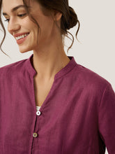 Load image into Gallery viewer, 100% Linen Hand Button Long Top DILLON
