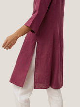 Load image into Gallery viewer, 100% Linen Hand Button Long Top DILLON

