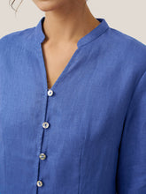 Load image into Gallery viewer, 100% Linen Hand Button Long Top DILLON
