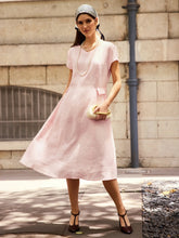 Load image into Gallery viewer, 100% Linen Natural Summer V-Neck Dress ALEXA

