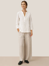 Load image into Gallery viewer, 100% Linen Pocket Wide Leg Pants THALIA
