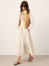 Load image into Gallery viewer, 100% Linen Cinch-Back Sleeveless Tailored Vest BRONWYN
