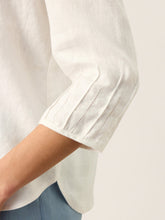 Load image into Gallery viewer, 100% Linen Scoop Neck Slit Back Pullover Top FELICIA
