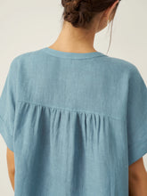 Load image into Gallery viewer, 100% Linen Short Sleeve Crew Neck Shirt FINA
