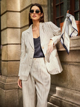 Load image into Gallery viewer, 100% Linen Sketch Stripe Suit Set ELOISE
