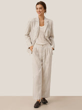 Load image into Gallery viewer, 100% Linen Sketch Stripe Suit Set ELOISE
