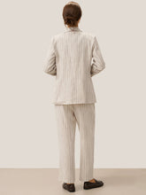 Load image into Gallery viewer, 100% Linen Sketch Stripe Suit Set ELOISE
