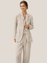 Load image into Gallery viewer, 100% Linen Sketch Stripe Suit Set ELOISE

