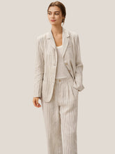 Load image into Gallery viewer, 100% Linen Sketch Stripe Suit Set ELOISE
