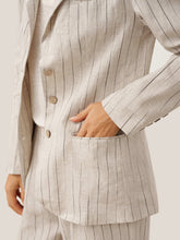 Load image into Gallery viewer, 100% Linen Sketch Stripe Suit Set ELOISE
