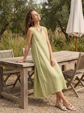 Load image into Gallery viewer, 100% Linen Sleeveless A-Line Maxi Dress TARA
