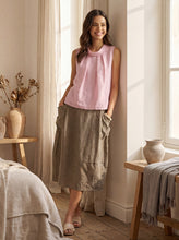 Load image into Gallery viewer, 100% Linen Structured Collar Sleeveless Blouse BLAIR
