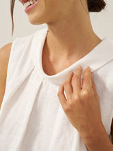Load image into Gallery viewer, 100% Linen Structured Collar Sleeveless Blouse BLAIR
