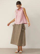 Load image into Gallery viewer, 100% Linen Structured Collar Sleeveless Blouse BLAIR
