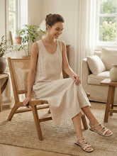 Load image into Gallery viewer, 100% Linen Swing Beach Tank Dress GIANA
