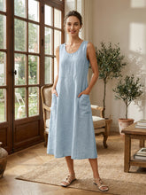 Load image into Gallery viewer, 100% Linen Swing Beach Tank Dress GIANA

