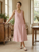 Load image into Gallery viewer, 100% Linen Swing Beach Tank Dress GIANA

