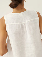 Load image into Gallery viewer, 100% Linen V-Neck Sleeveless Tank Top NICOLE
