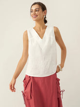 Load image into Gallery viewer, 100% Linen V-Neck Sleeveless Tank Top NICOLE
